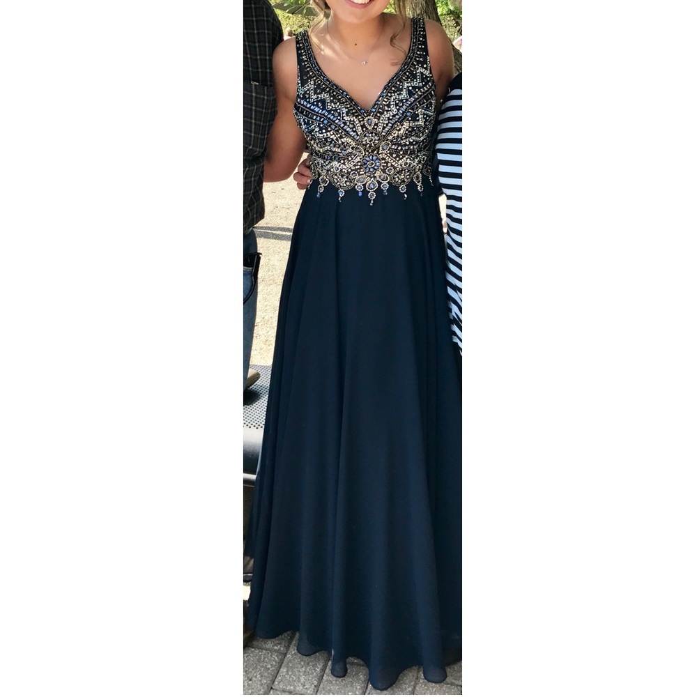 Clarisse Navy Blue Prom Dress